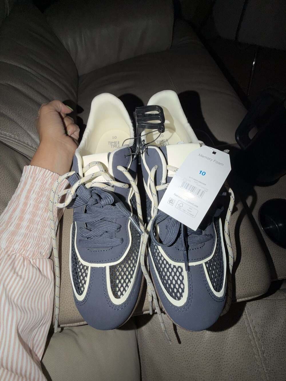 Time and Tru Women's Mesh Sneakers Blue Size 10